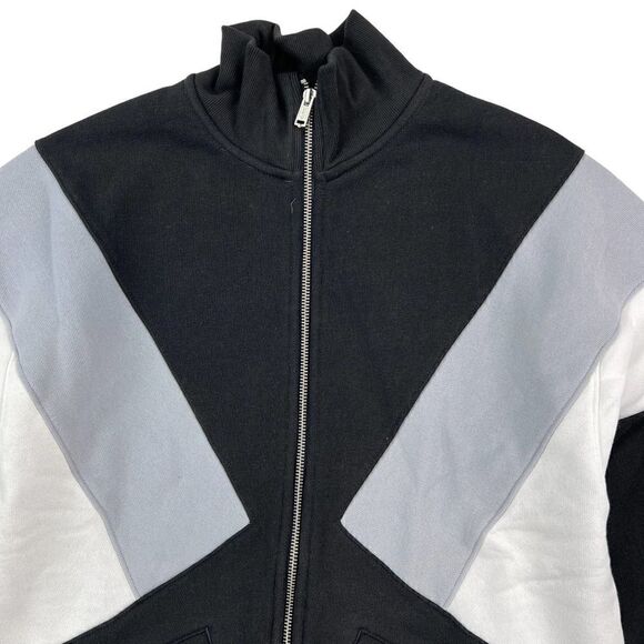 New Champion Men US S Black Jacket Zip Track Jacket Reverse Weave Colorblock  - Picture 6 of 9